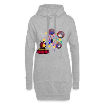 Ku Ka Kö - Festzauber Fasching Karneval - Hoodie-Kleid - Grau meliert - Vorne