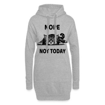 Nope Not Today Katze Lustiges Lustloses Design - Hoodie-Kleid - Grau meliert - Vorne