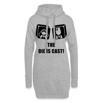 Les dés sont jetés! (Fin du jeu du mariage de la fête de garçon, B) - Sweat-shirt à capuche long Femme - gris chiné - Devant
