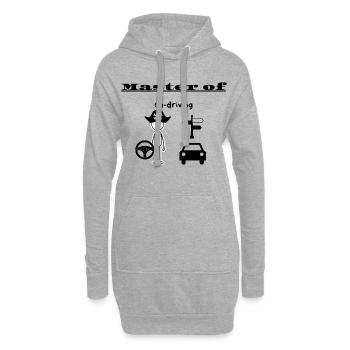 Maître en copilotage - Sweat-shirt à capuche long Femme - gris chiné - Devant