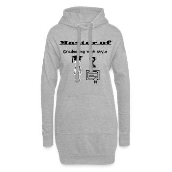 Meister des Abschlusses mit Stil - Hoodie-Kleid - Grau meliert - Vorne