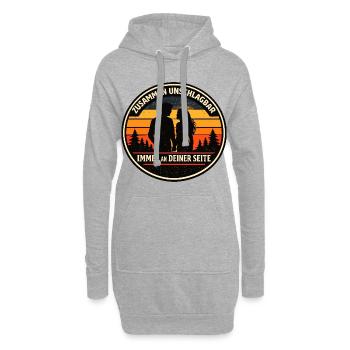 Zusammen unschlagbar Paar - Hoodie-Kleid - Grau meliert - Vorne