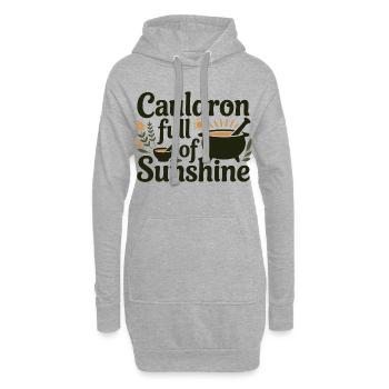 Chaudron d’herboriste plein de soleil professionnel - Sweat-shirt à capuche long Femme - gris chiné - Devant
