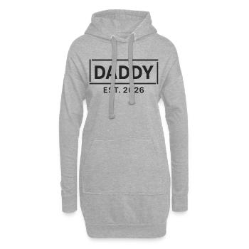 DADDY 2026 Stolzer werdender Vater - Hoodie-Kleid - Grau meliert - Vorne