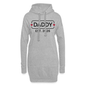 DADDY 2026 Stolzer werdender Vater - Hoodie-Kleid - Grau meliert - Vorne