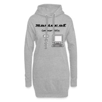 Master en informatique - Sweat-shirt à capuche long Femme - gris chiné - Devant