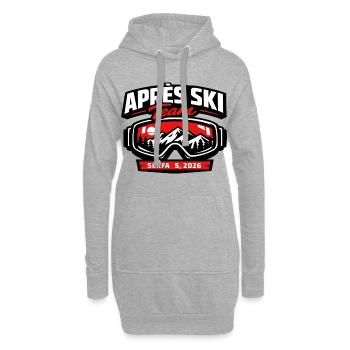 ÉQUIPE DE LA FÊTE APRÈS LE SKI - Cadeau drôle - Sweat-shirt à capuche long Femme - gris chiné - Devant