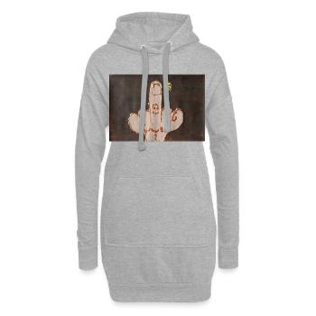 (ma) couronne - Sweat-shirt à capuche long Femme - gris chiné - Devant
