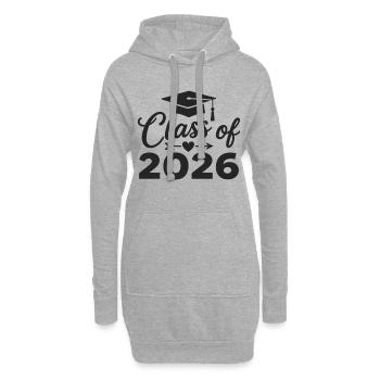 PROMOTION 2026 Diplômés Études de Fin d’Études - Sweat-shirt à capuche long Femme - gris chiné - Devant