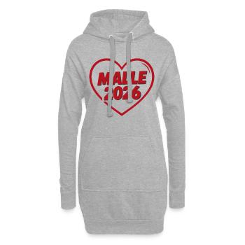 MALLE 2026 Fête en plein cœur - Sweat-shirt à capuche long Femme - gris chiné - Devant