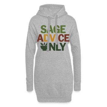 Conseils pour herboristes Sage : uniquement du matériel professionnel - Sweat-shirt à capuche long Femme - gris chiné - Devant