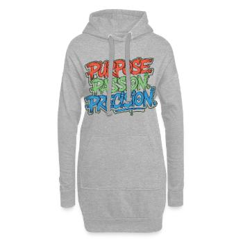 ER Nurse Purpose Passion Precision Frontline Nurse - Hoodie-Kleid - Grau meliert - Vorne