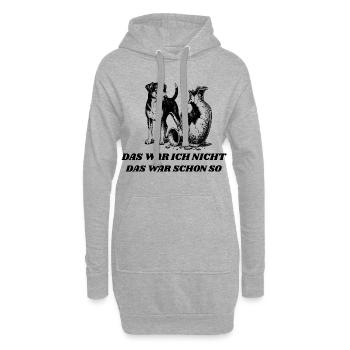 Design de chien drôle – « Ce n’était pas moi » - Sweat-shirt à capuche long Femme - gris chiné - Devant