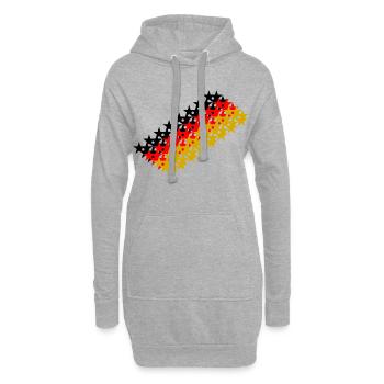 Sterne Deutschlandflagge Sportveranstaltungen - Hoodie-Kleid - Grau meliert - Vorne