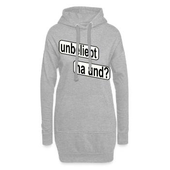 Unbeliebt Na und? Rebellisches Statement - Hoodie-Kleid - Grau meliert - Vorne