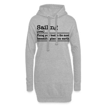 Drôle de dicton, naviguer pour les marins - Sweat-shirt à capuche long Femme - gris chiné - Devant