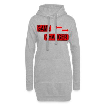 Game Changer / Veränderung / Statement - Hoodie-Kleid - Grau meliert - Vorne