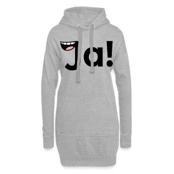 Positive Antwort JA - Hoodie-Kleid - Grau meliert - Vorne