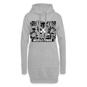Kawaii Neko Ramen Cat Noodle Anime - Hoodie-Kleid - Grau meliert - Vorne