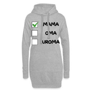 Liste de contrôle MAMA - Sweat-shirt à capuche long Femme - gris chiné - Devant