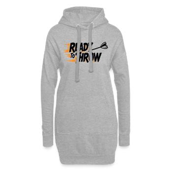Prêt à lancer des fléchettes Tenue professionnelle - Sweat-shirt à capuche long Femme - gris chiné - Devant