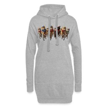 Fahrrad Rennrad Radfahrer Bikesport Mountainbike - Hoodie-Kleid - Grau meliert - Vorne