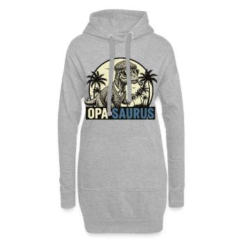 Opasaurus Rex – Lustiges Opa Dinosaurier Geschenk - Hoodie-Kleid - Grau meliert - Vorne