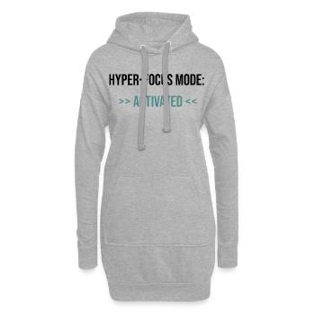 Mode Hyper-Focus : Activé - Déclaration - Sweat-shirt à capuche long Femme - gris chiné - Devant