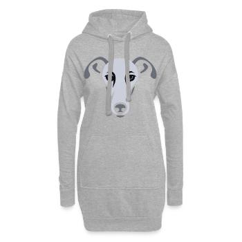 Lévrier, Galgo - Sweat-shirt à capuche long Femme - gris chiné - Devant
