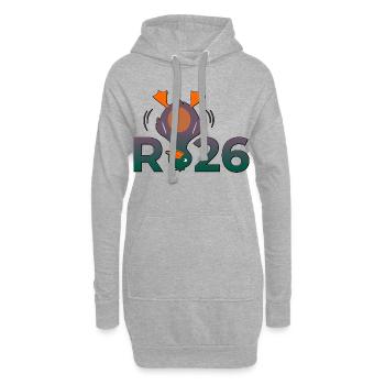 Rentnergeschenke Rente 2026 - Hoodie-Kleid - Grau meliert - Vorne