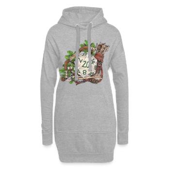 Rollenspiel Tabletop D20 Würfel Geschenk Ranger - Hoodie-Kleid - Grau meliert - Vorne