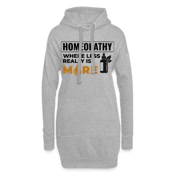 Homéopathie où moins c’est plus d’équipement professionnel - Sweat-shirt à capuche long Femme - gris chiné - Devant