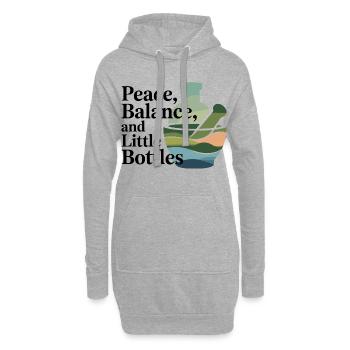 Homeopathie Équilibre de la paix Petite bouteille Profession - Sweat-shirt à capuche long Femme - gris chiné - Devant