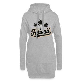 Hawaii Sommer Vibes mit Palmen und Meer - Hoodie-Kleid - Grau meliert - Vorne