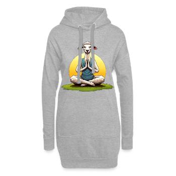 Yoga Schaf - Hoodie-Kleid - Grau meliert - Vorne