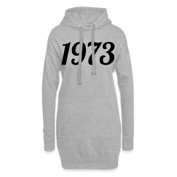 1973 Vintage 1973 Anniversaire Rétro 1973 Cadeau - Sweat-shirt à capuche long Femme - gris chiné - Devant