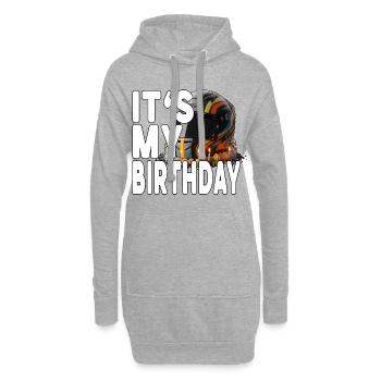 C’EST MON ANNIVERSAIRE DES PILOTES DE COURSE FANS DE SPORTS MOTORISÉS POUR SON ANNIVERSAIRE - Sweat-shirt à capuche long Femme - gris chiné - Devant