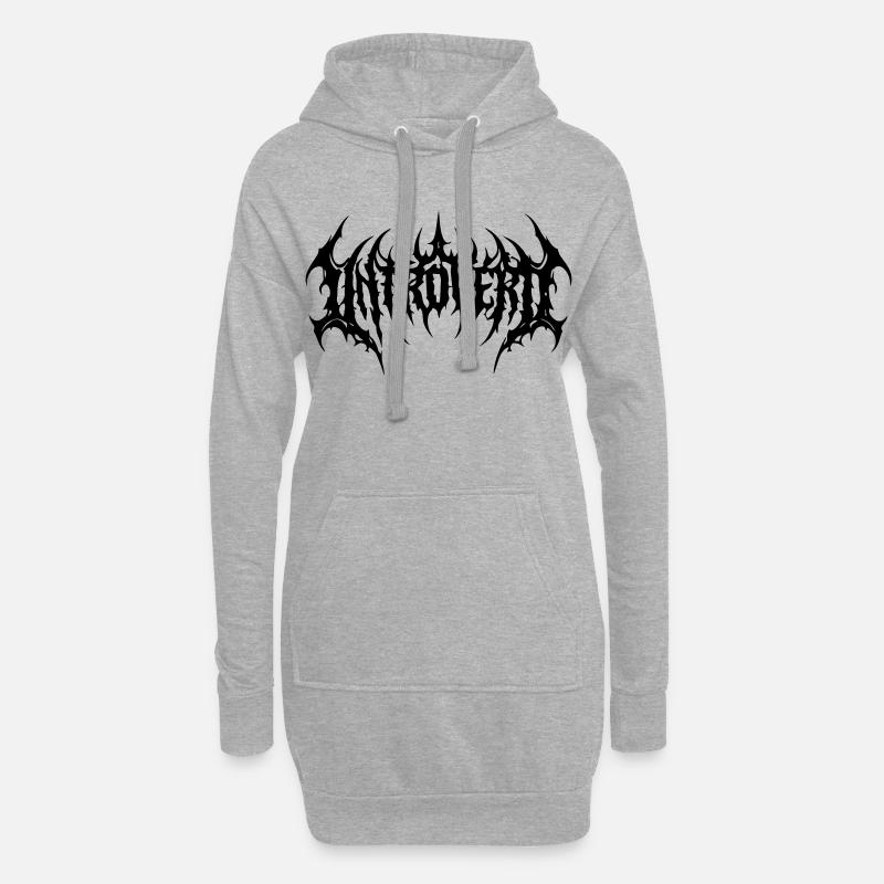 introvertiert - Hoodie-Kleid - Grau meliert