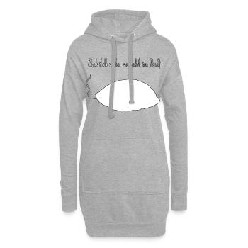 Schildkröte lustiger Wortwitz, zweideutiger Humor - Hoodie-Kleid - Grau meliert - Vorne