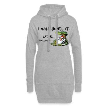 I Will Hendl It – Lustiger Denglisch Spruch - Hoodie-Kleid - Grau meliert - Vorne