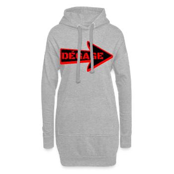 RAUS HIER. - Hoodie-Kleid - Grau meliert - Vorne