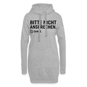 Bitte nicht ansprechen. Danke. | Introvertiert - Hoodie-Kleid - Grau meliert - Vorne