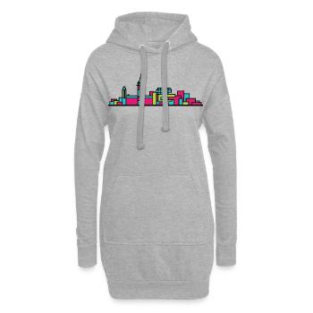 Ottawa City Skyline Parliament Hill Line Art - Hoodie-Kleid - Grau meliert - Vorne