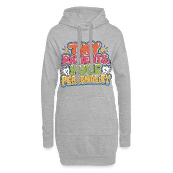 Dentiste pédiatrique Petits patients Soins dentaires importants - Sweat-shirt à capuche long Femme - gris chiné - Devant