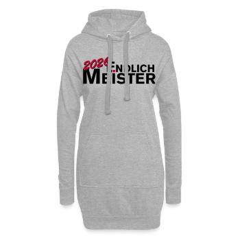 Endlich Meister 2026 Meisterschaft - Hoodie-Kleid - Grau meliert - Vorne