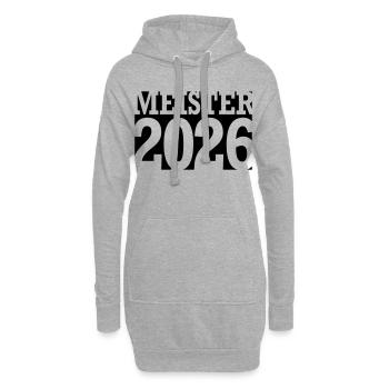 Meister 2026 Meisterschaft - Hoodie-Kleid - Grau meliert - Vorne