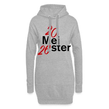 Meister 2026 Meisterschaft - Hoodie-Kleid - Grau meliert - Vorne