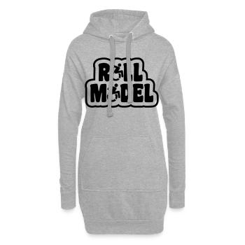Vorbild. Für den echten Rollstuhlfahrer # - Hoodie-Kleid - Grau meliert - Vorne