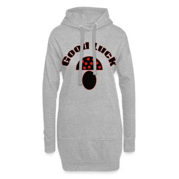 Good Luck Mushroom Minimal Icon Design - Hoodie-Kleid - Grau meliert - Vorne