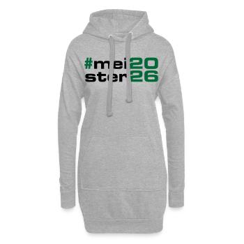 Meister 2026 Meisterschaft - Hoodie-Kleid - Grau meliert - Vorne